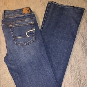 AE mid rise boot cut jeans